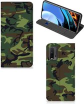 Portemonnee hoesje Xiaomi Poco M3 | Redmi 9T Telefoonhoesje Army Dark