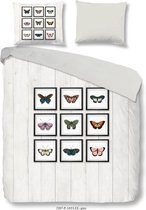 Luxe Zachte Dekbedovertrek Tweepersoons - 200x200/220cm - Inclusief 2 Kussenslopen - 100% Versterkt Katoen - Jaylee Grijs