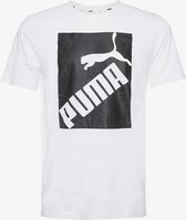 Puma Big Logo Tee heren sport T-shirt - Wit - Maat M