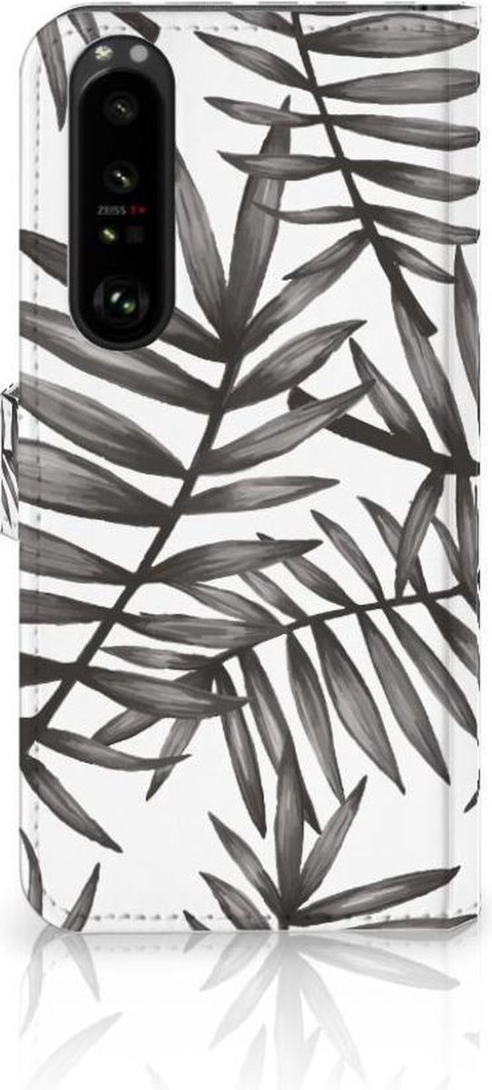 Sony Xperia 1 III Hoesje Leaves Grey