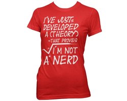 Merchandising GEEK - T-Shirt A Theory I'm Not a Nerd - GIRL (XL)