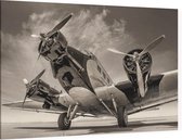 Vintage propeller vliegtuig - Foto op Canvas - 90 x 60 cm