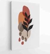 Foliage line art drawing with abstract shape. Abstract Eucalyptus and Art design for print, cover, wallpaper, Minimal and natural wall art. 3 - Moderne schilderijen – Vertical – 18