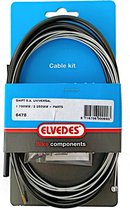 Versnellingskabelset Elvedes 1700 / 2250 mm universeel Sturmey Archer verzinkt - zwart (op kaart)
