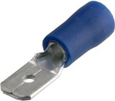 Kabelschoen connector half geïsoleerd mannelijk 6.3x0.5 - blauw (100 stuks)