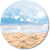 Zeegezicht - Abstract Beach / Strand - Muurcirkel Forex 30cm - Wandcirkel voor binnen - Landschap - Natuur