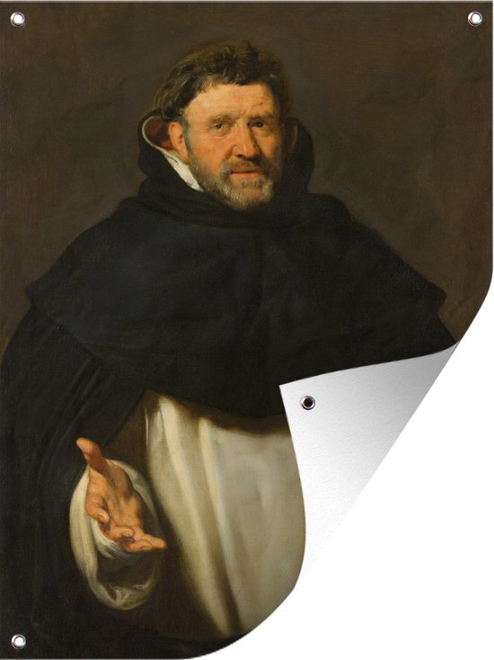 Tuinschilderij Portret van Michael Ophovius - Schilderij van Peter Paul Rubens - 60x80 cm - Tuinposter - Tuindoek - Buitenposter
