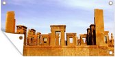 Wanddecoratie buiten De ruïnes van het paleis van Darius in Iraanse Persepolis in Azië - 160x80 cm - Tuindoek - Buitenposter
