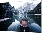 Wandpaneel Natuurpark Fanes-Sennes-Prags Tirol  | 150 x 100  CM | Zilver frame | Wandgeschroefd (19 mm)