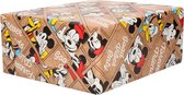 1x Rollen inpakpapier Disney Minnie Mouse Donald en Pluto - good vibes only / friends  - 200 x 70 cm - cadeaupapier / kadopapier