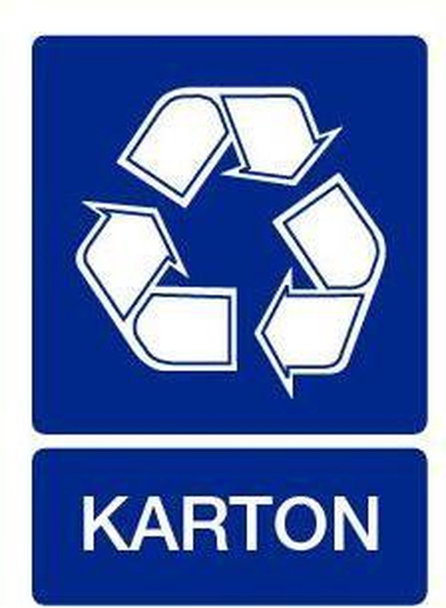 Afvalsticker Karton 210 x 297 mm