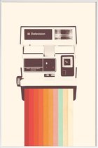 JUNIQE - Poster in kunststof lijst Instant Camera Rainbow -20x30