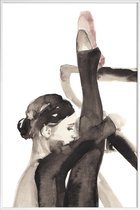 JUNIQE - Poster in kunststof lijst Dancers for Dancers -40x60 /Wit &