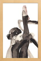 JUNIQE - Poster met houten lijst Dancers for Dancers -13x18 /Wit &