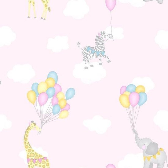 Dutch Wallcoverings - Over The Rainbow- Balloons Pink