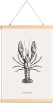 JUNIQE - Posterhanger American Lobster -40x60 /Grijs & Ivoor