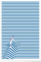 JUNIQE - Poster Sail Away -30x45 /Blauw & Wit