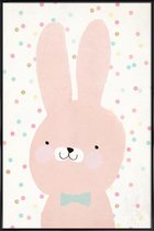 JUNIQE - Poster in kunststof lijst Hase 2 -20x30 /Roze & Wit