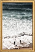 JUNIQE - Poster met houten lijst Calling -13x18 /Wit