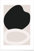 JUNIQE - Poster Dark Transparent -40x60 /Grijs & Ivoor
