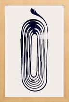 JUNIQE - Poster in houten lijst Loop -20x30 /Grijs & Ivoor