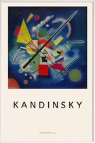 JUNIQE - Poster in kunststof lijst Kandinsky - Blue Painting -40x60