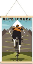 JUNIQE - Posterhanger Alpe d'Huez -40x60 /Blauw & Grijs