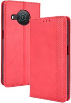 Vintage Book Case - Nokia X10 / X20 Hoesje - Rood