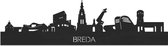 Skyline Breda Zwart hout - 100 cm - Woondecoratie design - Wanddecoratie - WoodWideCities