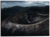 Dibond - Vulkaan - 40x30cm Foto op Aluminium (Wanddecoratie van metaal)