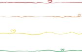 HARTJES SLINGER BEHANG | Kinderkamer - bont wit rood blauw geel - A.S. Création Little Love