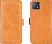 OPPO A73 5G Hoesje - Mobigear - Slim Magnet Serie - Kunstlederen Bookcase - Cognac - Hoesje Geschikt Voor OPPO A73 5G