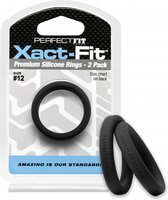 #12 Xact-Fit Cockring 2-Pack - Black