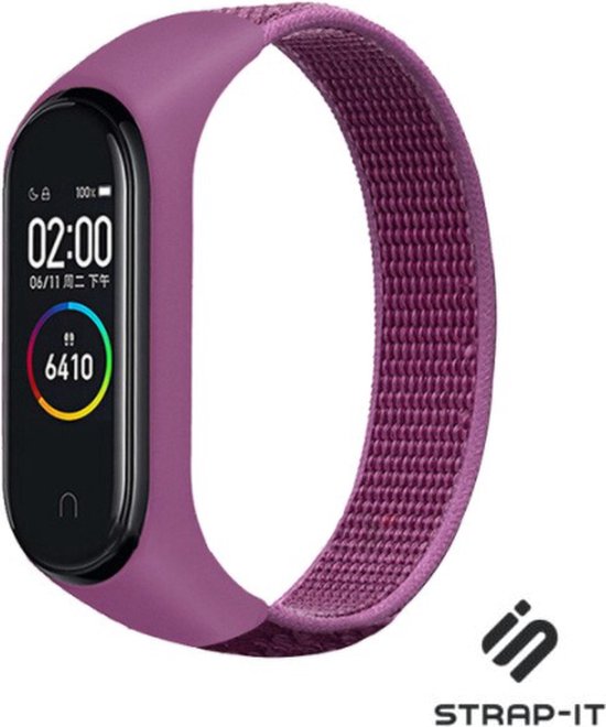 kwmobile nylon bandje voor smartwatch - Compatibel met Xiaomi Mi Band 7