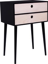 Table de chevet en bois Ambre Artichok - H 65 x L 45 x P 32 cm - Noir