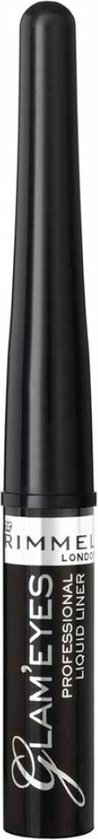 Zwarte Rimmel Glam'Eyes professionele vloeibare eyeliner.