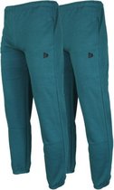 2-Pack Donnay Joggingbroek met elastiek - Sportbroek - Heren - Maat XXXL - Donker groen