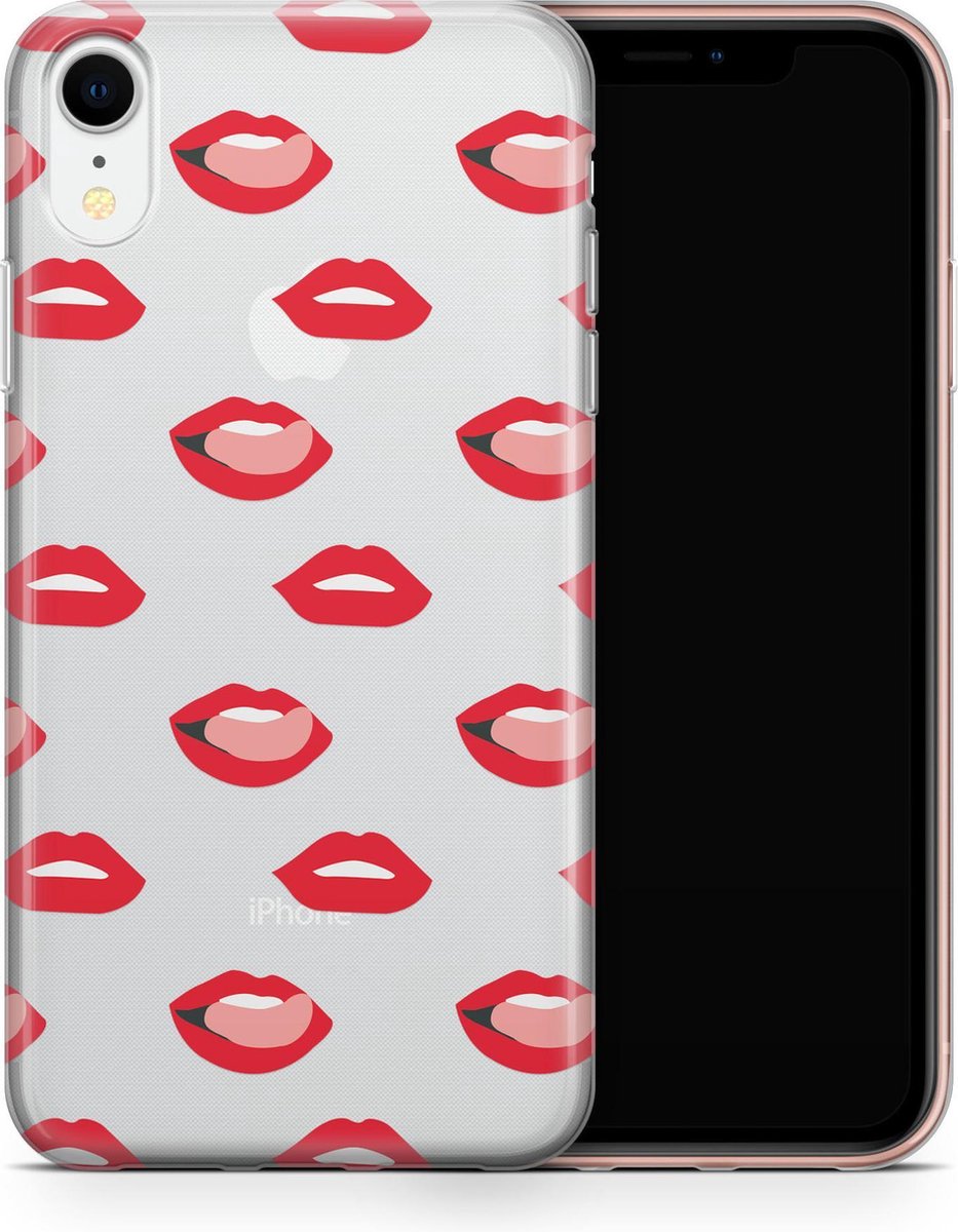 ShieldCase Perfect Lips geschikt voor Apple iPhone Xr hoesje - transparant