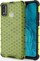 HONOR 9X Lite Hoesje - Mobigear - Honeycomb Serie - Hard Kunststof Backcover - Groen - Hoesje Geschikt Voor HONOR 9X Lite