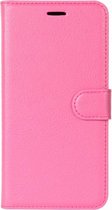 Samsung Galaxy J3 (2017) Hoesje - Mobigear - Classic Serie - Kunstlederen Bookcase - Magenta - Hoesje Geschikt Voor Samsung Galaxy J3 (2017)