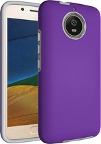 Motorola Moto G6 Hoesje - Mobigear - Antislip Serie - Hard Kunststof Backcover - Paars - Hoesje Geschikt Voor Motorola Moto G6