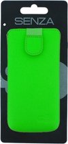 Hoesje - Senza - Slide Serie - Echt Leer Insteekhoes - Neon Green - Hoesje Geschikt Voor