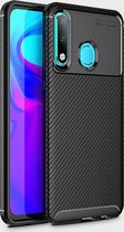 Huawei P30 Lite Hoesje - Mobigear - Racing Serie - TPU Backcover - Zwart - Hoesje Geschikt Voor Huawei P30 Lite