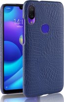 Xiaomi Redmi Note 7 Hoesje - Mobigear - Croco Serie - Hard Kunststof Backcover - Blauw - Hoesje Geschikt Voor Xiaomi Redmi Note 7