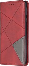 Nokia 1 Plus Hoesje - Mobigear - Rhombus Slim Serie - Kunstlederen Bookcase - Rood - Hoesje Geschikt Voor Nokia 1 Plus