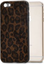 Apple iPhone 6s Plus Hoesje - Mobilize - Gelly Serie - TPU Backcover - Dark Brown Leopard - Hoesje Geschikt Voor Apple iPhone 6s Plus