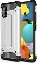 Samsung Galaxy A51 5G Hoesje - Mobigear - Outdoor Serie - Hard Kunststof Backcover - Zilver - Hoesje Geschikt Voor Samsung Galaxy A51 5G