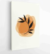 Botanical wall art vector set. Foliage line art drawing with abstract shape. 1 - Moderne schilderijen – Vertical – 1862308447 - 80*60 Vertical