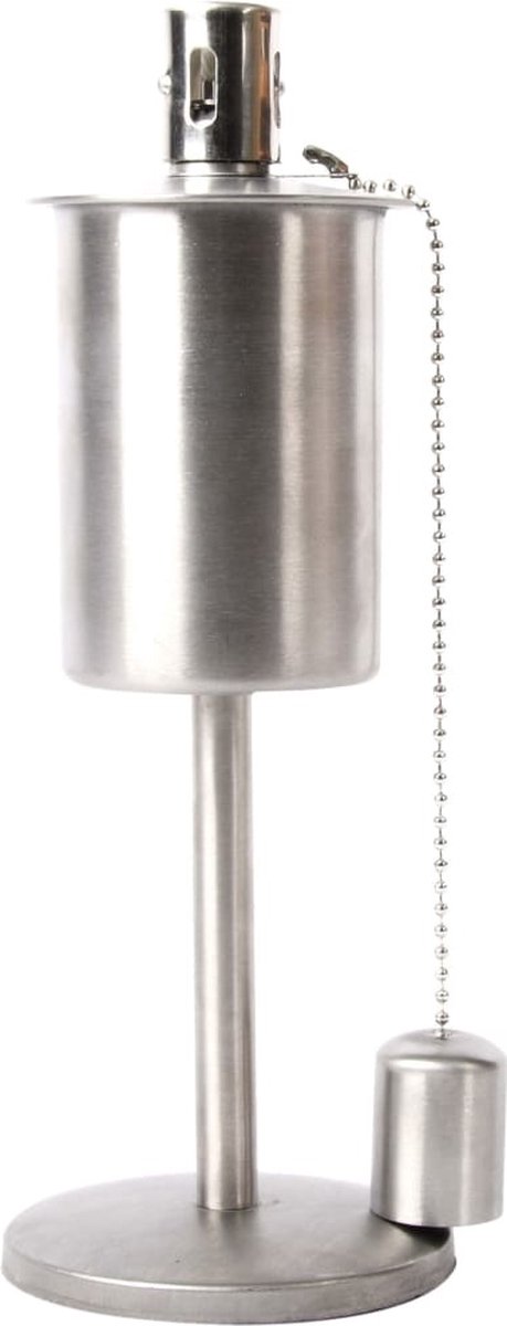 Fancy Flames RVS olie/tuinfakkel - 9.5 x 25 cm - op stabiele voet van Fa — afbeelding 5