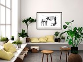 Artgeist - Schilderij - Banksy: Washing Zebra Stripes - Multicolor - 45 X 30 Cm
